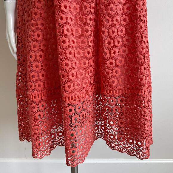J. Crew Daisy Lace Fit & Flare Cocktail Party Midi Dress Size 12 Resort - Picture 8 of 16
